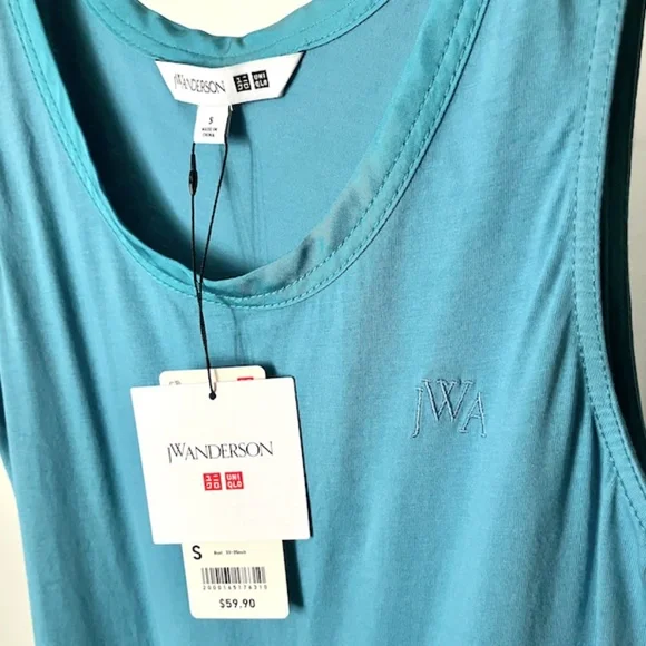 NWT J.W. Anderson Uniqlo Color-block Zig-zag Tiered Dress - Picture 6 of 9